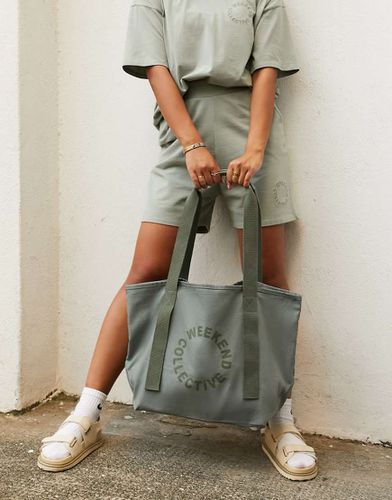 ASOS - Weekend Collective - Tote bag en toile - sauge - Asos Weekend Collective - Modalova