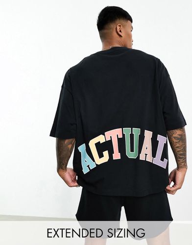 ASOS Actual - T-shirt oversize d'ensemble avec logo arc-en-ciel - Asos Design - Modalova