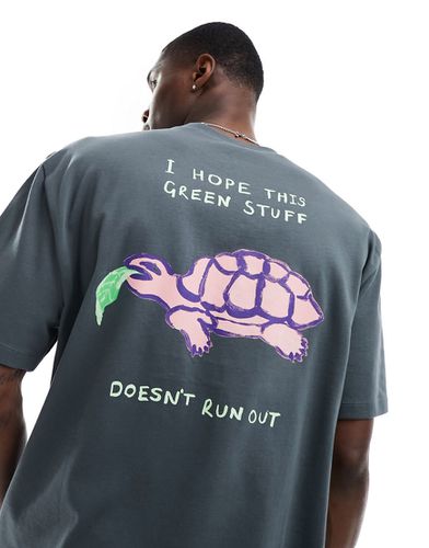 ASOS - Crooked Tongues - T-shirt décontracté de qualité supérieure avec imprimé écaille de tortue au dos - Asos Design - Modalova
