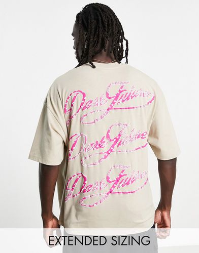 ASOS Dark Future - T-shirt oversize avec logos manuscrits imprimés au dos - Neutre - Asos Design - Modalova