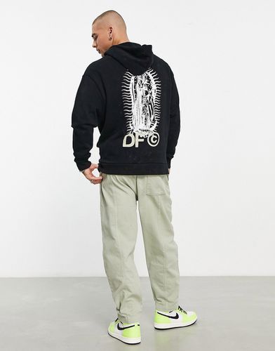 ASOS Dark Future - Sweat à capuche oversize avec imprimé graphique style renaissance au dos - délavé - Asos Design - Modalova