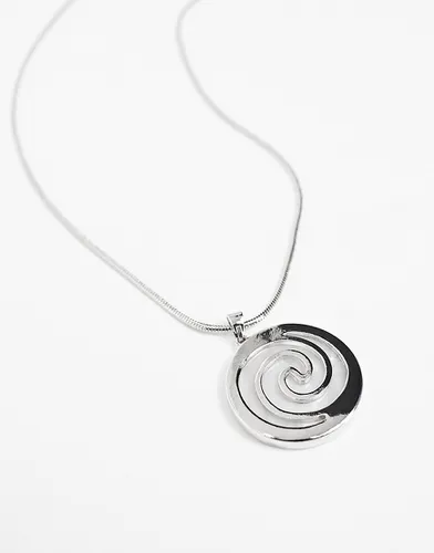 Collier avec pendentif tourbillon en perle fantaisie irisée - Asos Design - Modalova