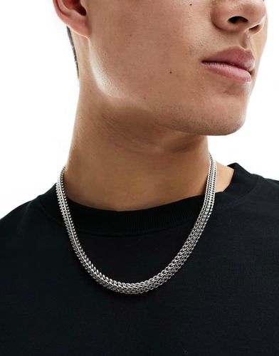 Collier chaîne épais en acier inoxydable imperméable - Argenté - Asos Design - Modalova