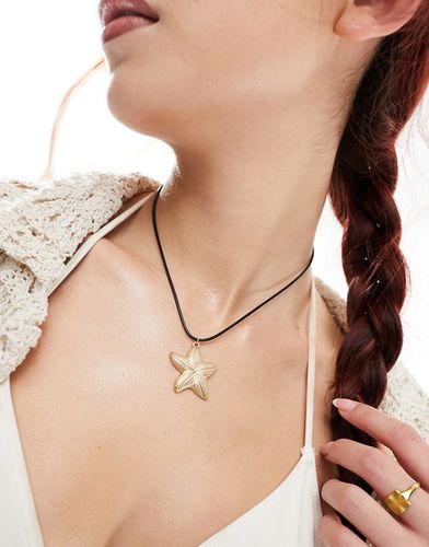 Collier cordon avec charm étoile de mer - Asos Design - Modalova