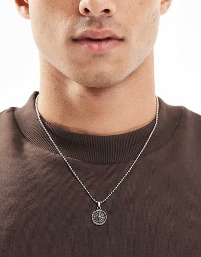 Collier en acier inoxydable étanche avec pendentif boussole - Asos Design - Modalova