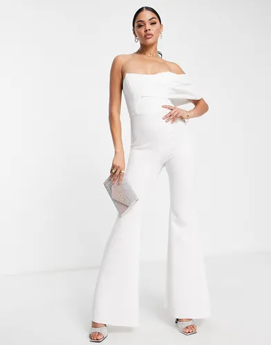 Combinaison évasée asymétrique en néoprène - Asos Design - Modalova