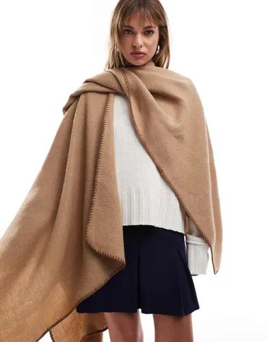 Cape à surpiqûres - Beige - Asos Design - Modalova