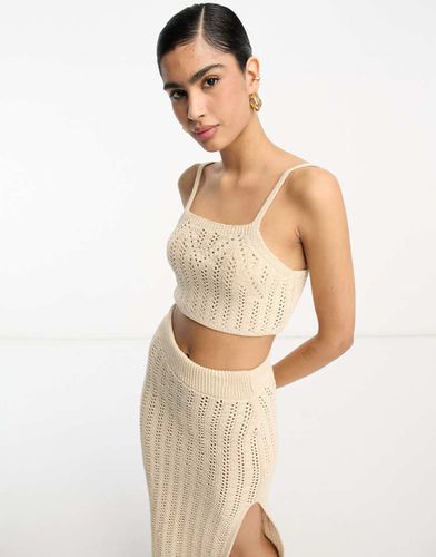 Caraco d'ensemble en crochet - Crème - Asos Design - Modalova