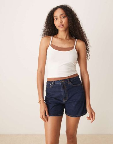 Caraco double paisseur - Crme et chocolat - Asos Design - Modalova