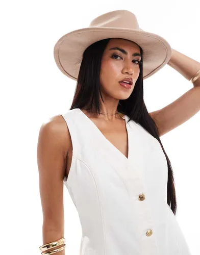 Chapeau de cowboy en feutre - Camel - Asos Design - Modalova