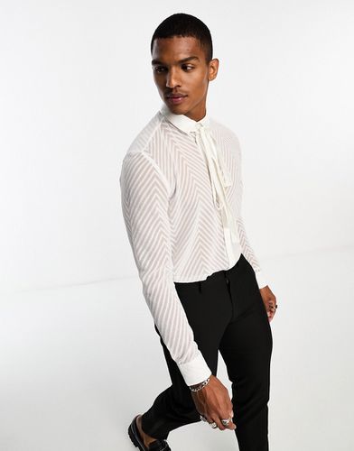 Chemise texturée à col noué - Asos Design - Modalova