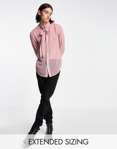 Chemise transparente à manches blousantes et col lavallière - Asos Design - Modalova