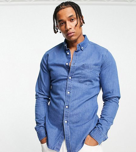 Chemise ajustée en jean - moyen délavé - Asos Design - Modalova