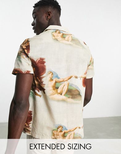 Chemise coupe décontractée avec col à revers et imprimé artistique Michel-Ange - Asos Design - Modalova