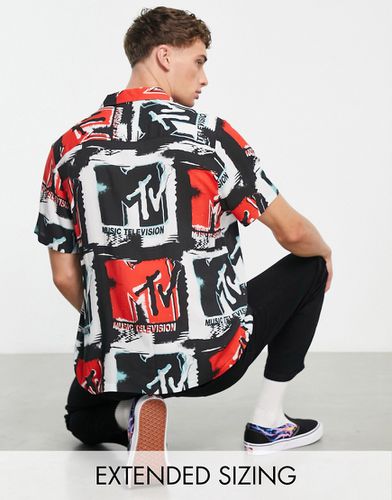 Chemise décontractée avec col à revers et imprimé MTV - Asos Design - Modalova