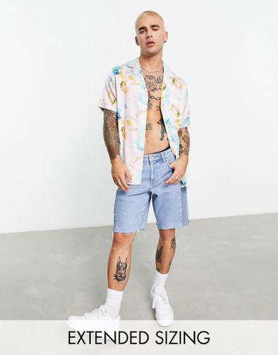 Chemise décontractée avec large col à revers et imprimé fleuri style aquarelle - Asos Design - Modalova