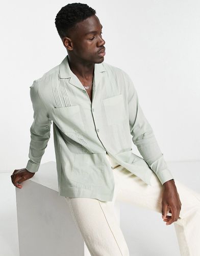 Chemise décontractée en lin avec plis et quatre poches - Asos Design - Modalova