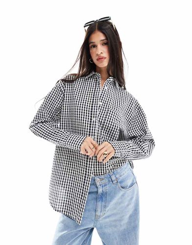 Chemise oversize vichy - Noir et blanc - Asos Design - Modalova