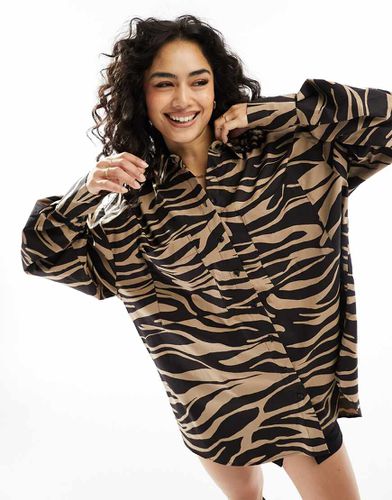 Chemise oversize à imprimé animal - Asos Design - Modalova