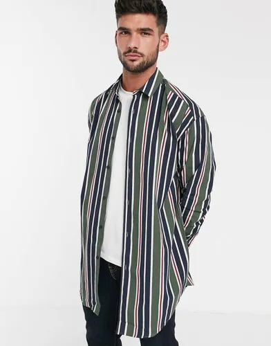 Chemise oversize à rayures coupe longue - Asos Design - Modalova