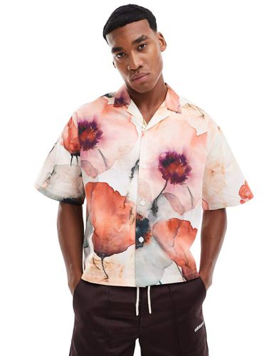 Chemise oversize coupe carrée avec imprimé fleuri sur l'ensemble - Asos Design - Modalova