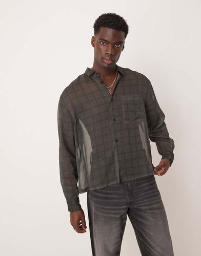 Chemise oversize en mousseline à carreaux - Asos Design - Modalova