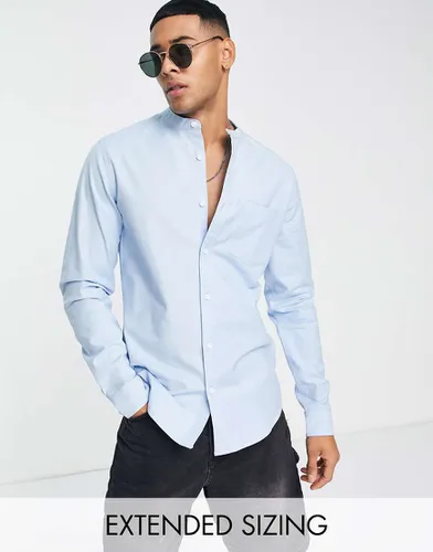 Chemise oxford cintrée avec col Mao - clair teint - Asos Design - Modalova