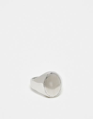 Chevalière ovale en acier inoxydable étanche - Asos Design - Modalova