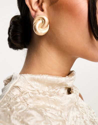 Clous d'oreilles à tourbillon style vintage - brossé - Asos Design - Modalova