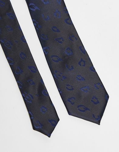 Cravate fine à imprimé animal jacquard - Asos Design - Modalova