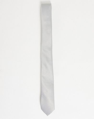 Cravate fine - Argenté - Asos Design - Modalova