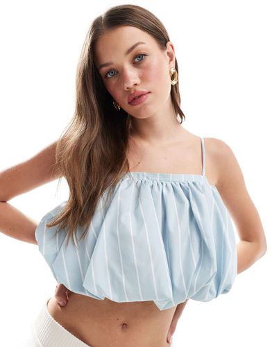 Crop top caraco à rayures avec ourlet boule - Asos Design - Modalova