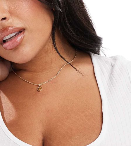 ASOS DESIGN Curve - Collier avec pendentif fondu et ail du tigre en émail - Asos Curve - Modalova