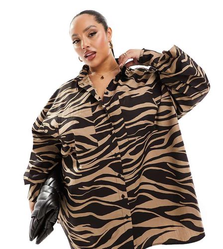 ASOS DESIGN Curve - Chemise oversize - Imprimé animal - Asos Curve - Modalova