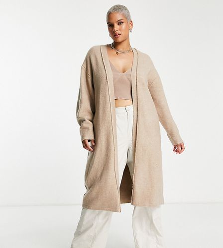 ASOS DESIGN Curve - Gilet long - Taupe - Asos Curve - Modalova