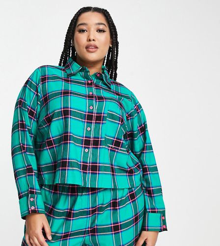 ASOS DESIGN Curve - Ensemble de pyjama à carreaux avec chemise et short - Asos Curve - Modalova