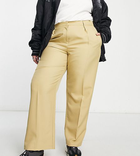 Curve - Everyday - Pantalon fluide coupe masculine - Taupe - Asos Design - Modalova