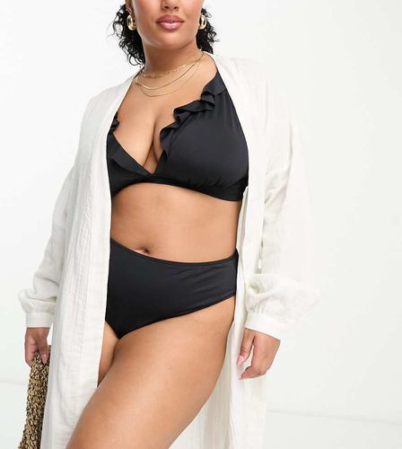 Curve - Kimono de plage à manches cloche en gaze - Asos Design - Modalova