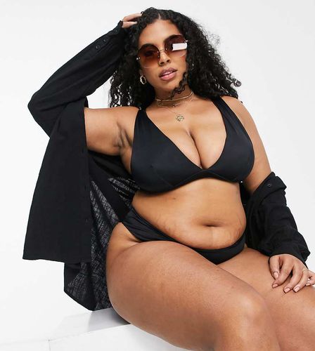 Curve - Mix and Match - Haut de bikini à bande épaisse et décolleté plongeant - Asos Design - Modalova