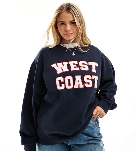 ASOS DESIGN Curve - Sweat oversize à imprimé West Coast - Asos Curve - Modalova