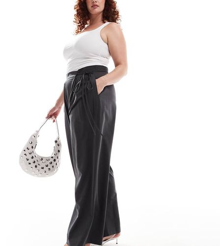 ASOS DESIGN Curve - Pantalon ample et ajusté à taille portefeuille nouée - Asos Curve - Modalova