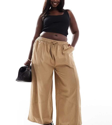 ASOS DESIGN Curve - Pantalon baggy à enfiler - sauge délavé - Asos Curve - Modalova