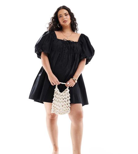 ASOS DESIGN Curve - Robe babydoll courte à manches bouffantes - Asos Curve - Modalova