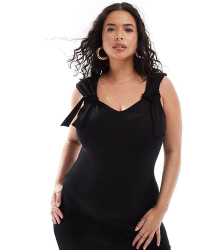 ASOS DESIGN Curve - Robe mi-longue avec bretelles nouées - Asos Curve - Modalova