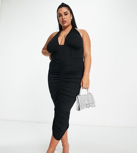 ASOS DESIGN Curve - Robe mi-longue froncée à dos nu - Asos Curve - Modalova