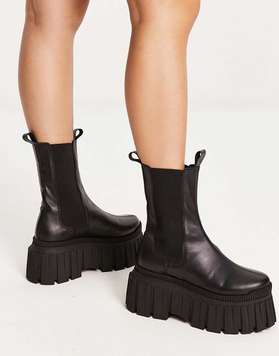 Arlo - Bottines chelsea chunky en cuir supérieur - Asos Design - Modalova