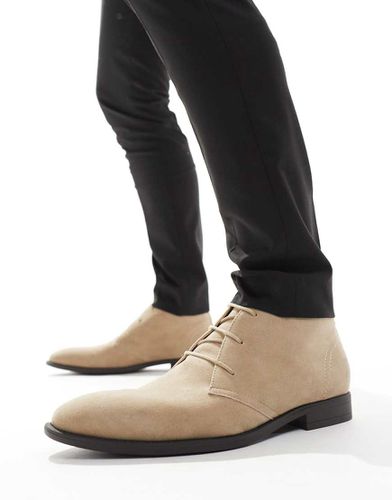 Bottines chukka en imitation daim - Taupe - Asos Design - Modalova