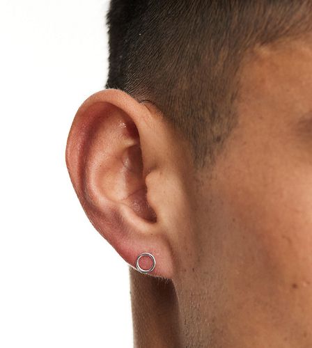 Boucles d'oreilles circulaires en argent massif - Asos Design - Modalova
