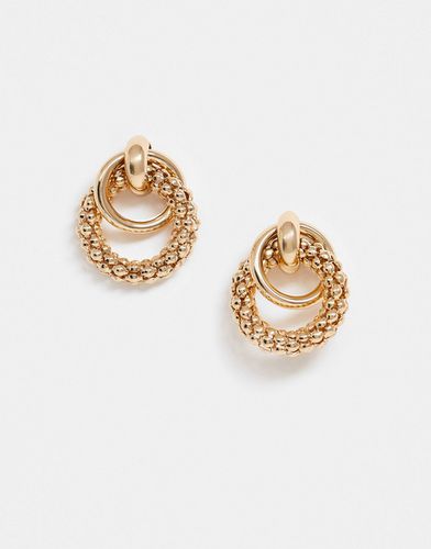 Boucles d'oreilles à anneau texturé - Asos Design - Modalova