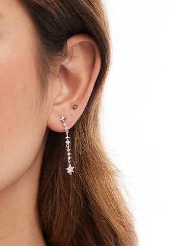 Boucles d'oreilles à détail céleste en plaqué argent avec pochette cadeau - Asos Design - Modalova